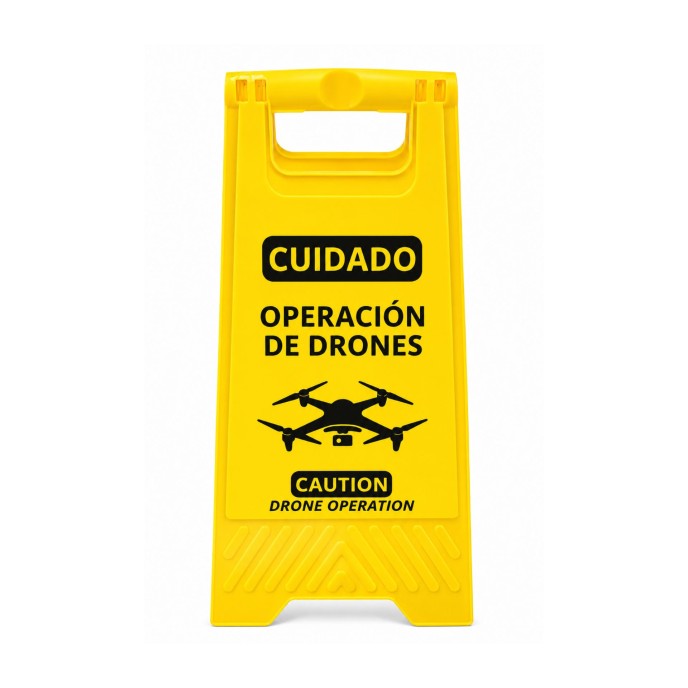 Cavalete de Sinalização Operação com Drone – Conformidade ANAC (ES)